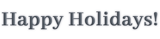 Happy Holidays words