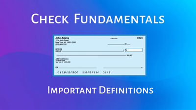 Check Fundamentals Series - Important Definitions